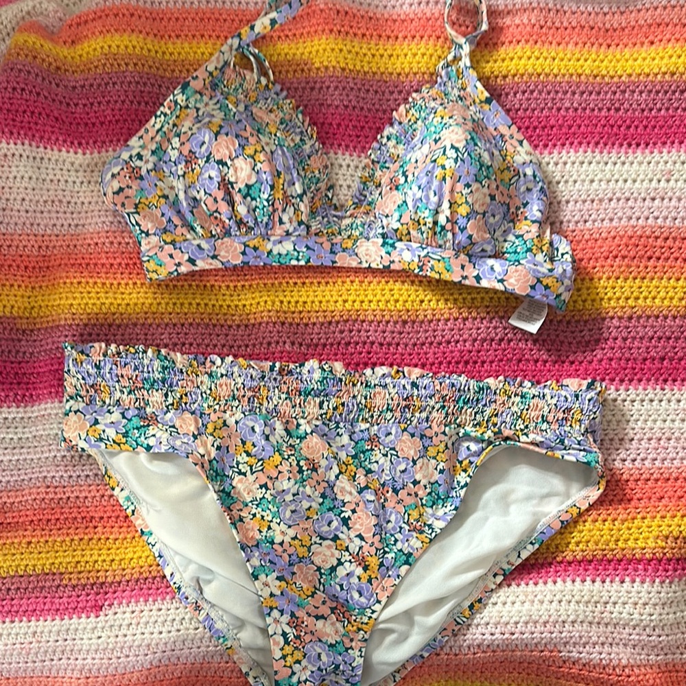 Time and Tru Floral Bikini - Multicolor